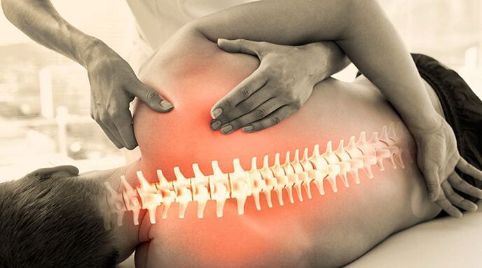 Massage by confusion of muscle tissue for back pain