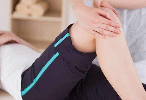 Knee joint massage for arthrosis