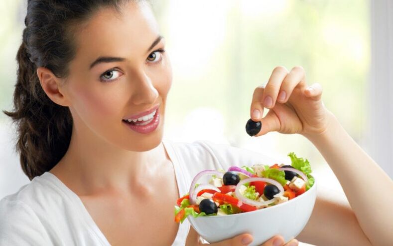 vegetable salad in diet for cervical osteochondrosis